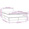 vidaXL Sommier &agrave; lattes de lit avec matelas noir 120x220 cm velours
