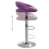 vidaXL Tabouret de bar Violet Similicuir