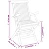 vidaXL Ensemble &agrave; manger de jardin 3 pcs Bois de teck massif