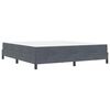 vidaXL Lit &agrave; ressorts avec matelas Gris fonc&eacute; 180 x 220 cm tissu