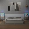 vidaXL T&ecirc;te de lit avec armoires blanc 240 cm bois d'ing&eacute;nierie