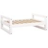 vidaXL Lit pour chien Blanc 75,5x55,5x28 cm Bois de pin solide