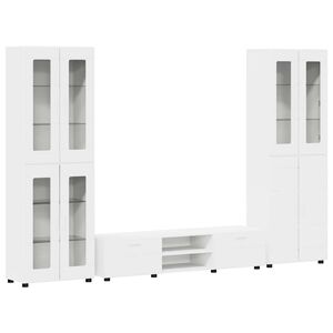 vidaXL Ensemble meuble TV FLORIN 3 pc Blanc Bois d'ing&eacute;nierie