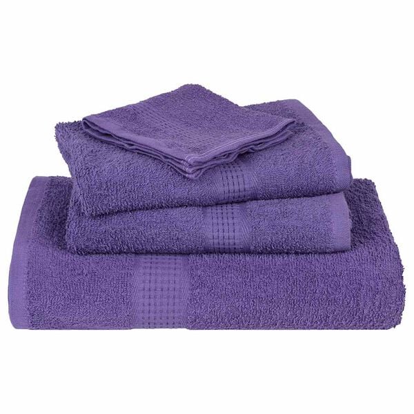 vidaXL Essuie-mains FROGN 4 pcs violet 50x100 cm 360 g/m²