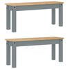 vidaXL Ensemble &agrave; manger Panama 3 pcs gris bois de pin massif