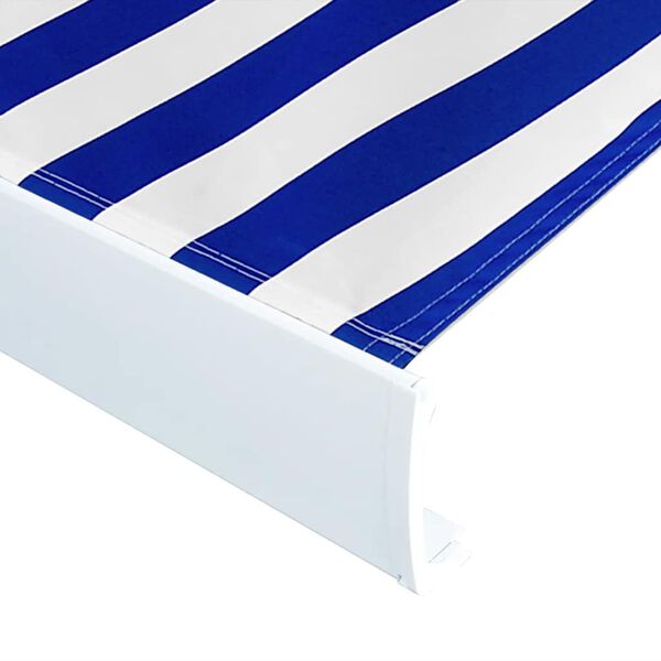 vidaXL Toile d'auvent Bleu et blanc 450x300 cm