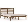 vidaXL Cadre de lit sans matelas marron miel bois massif 160x200 cm