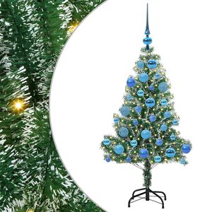 vidaXL Arbre de No&euml;l artificiel floconn&eacute; de neige avec lumi&egrave;re LED
