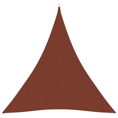 vidaXL Voile de parasol tissu oxford triangulaire 4x4x4 m terre cuite