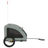 vidaXL Remorque de v&eacute;lo pour animaux de compagnie gris