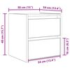 vidaXL Table de chevet murale blanc 38x34x40 cm