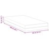 vidaXL Matelas Blanc et Gris 80 x 160 cm Tissu jacquard