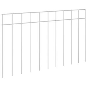 vidaXL Panneau de cl&ocirc;ture de jardin 24 pc 50 x 30 cm Acier galvanis&eacute;