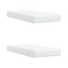 vidaXL Sommier &agrave; lattes de lit avec matelas Blanc 200x200cm Similicuir