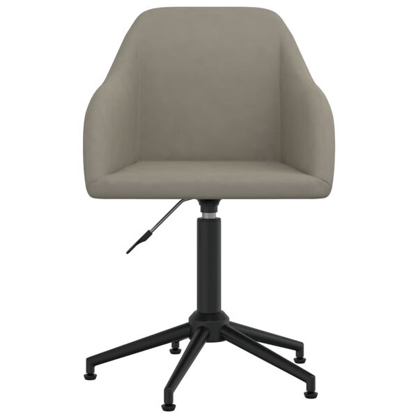 vidaXL Chaises pivotantes &agrave; manger lot de 6 gris clair velours