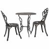 vidaXL Salon de bistro 3 pcs Aluminium coul&eacute;