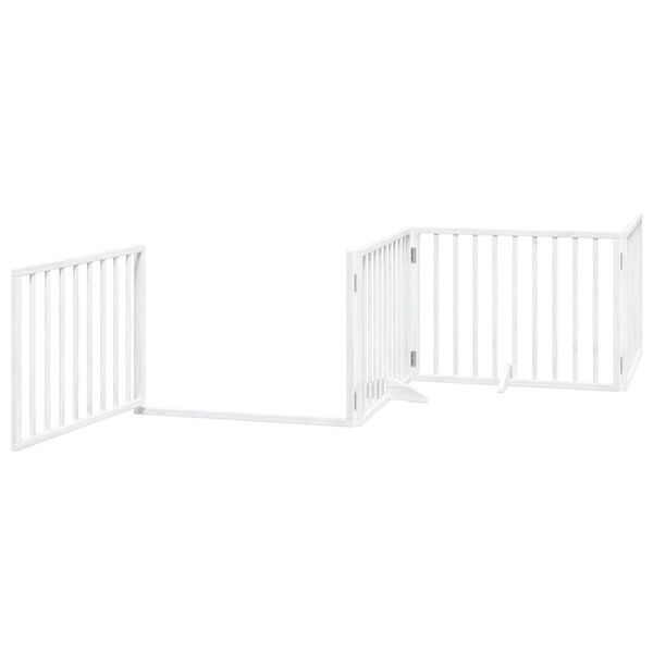 vidaXL Barri&egrave;re pour chien porte pliable 12 panneaux bois de peuplier