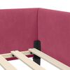 vidaXL Cadre de lit d'angle avec t&ecirc;te de lit Bordeaux 80 cm x 200 cm
