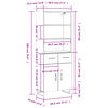 vidaXL Buffet haut Gris b&eacute;ton 69,5x34x180 cm Bois d'ing&eacute;nierie