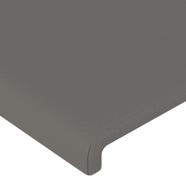 vidaXL T&ecirc;te de lit Gris 200x5x118/128 cm Similicuir