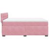 vidaXL Sommier &agrave; lattes de lit et matelas rose fonc&eacute; 140x200cm velours
