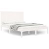vidaXL Cadre de lit sans matelas blanc 160x200 cm bois de pin massif