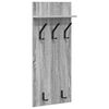 vidaXL Porte-manteau mural Montage mural Gris Sonoma 40 x 10 x 90 cm