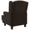 vidaXL Fauteuil avec repose-pied Marron fonc&eacute; Tissu