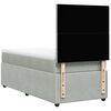 vidaXL Sommier &agrave; lattes de lit et matelas Gris clair 100x200cm Velours
