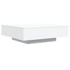 vidaXL Table basse avec lumi&egrave;res LED blanc 100x100x31 cm