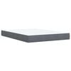 vidaXL Sommier &agrave; lattes de lit et matelas Gris fonc&eacute; 140x200cm Velours