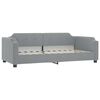 vidaXL Lit de jour avec gigogne et tiroirs gris clair 90x200 cm tissu