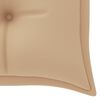 vidaXL Banc Batavia avec coussin beige 150 cm Bois de teck massif