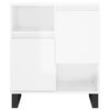 vidaXL Buffets 2 pcs blanc brillant bois d'ing&eacute;nierie