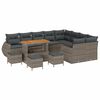 vidaXL Ensemble de canap&eacute; de jardin 13 pcs Gris polyrotin