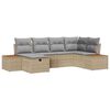 vidaXL Ensemble de canap&eacute; de jardin avec coussin Beige polyrotin