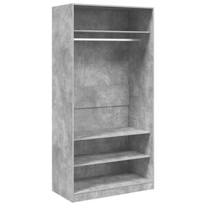 vidaXL Garde-robe Gris cement 100 x 50 x 200 cm Agglom&eacute;r&eacute;
