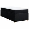 vidaXL Sommier &agrave; lattes de lit avec matelas Noir 90x190 cm Tissu
