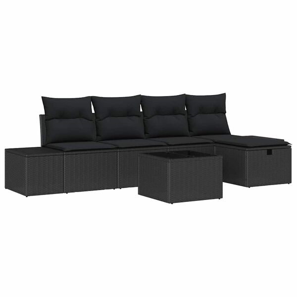 vidaXL Ensemble de Canap&eacute;s avec coussin 5 pcs polyrotin