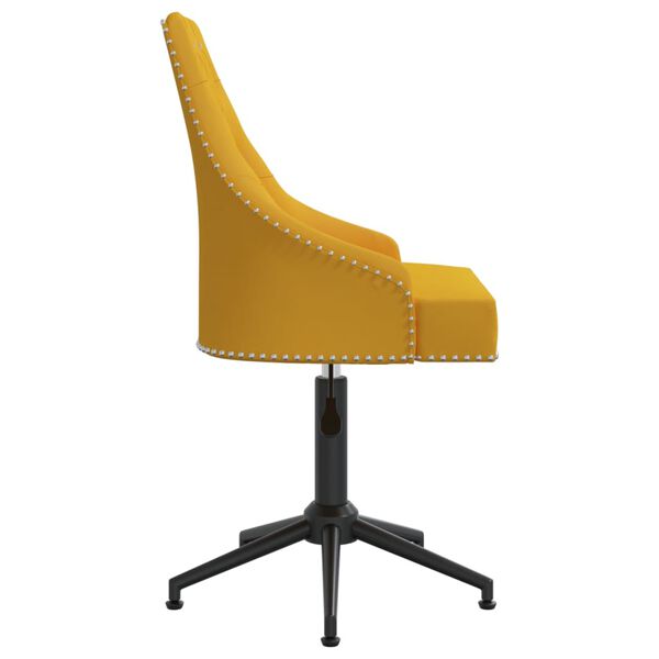 vidaXL Chaises pivotantes &agrave; manger lot de 2 Jaune Velours
