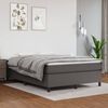 vidaXL Sommier &agrave; lattes de lit avec matelas Gris 140x190 cm Similicuir