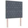 vidaXL Lit &agrave; ressort LED avec matelas Gris fonc&eacute; 120 x 200 cm Velours