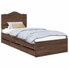vidaXL Cadre de lit avec tiroir Ch&ecirc;ne brun 90 x 190 cm Bois Ing&eacute;nierie