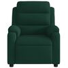 vidaXL Fauteuil inclinable &eacute;lectrique vert fonc&eacute; velours