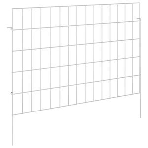 vidaXL Cl&ocirc;ture de jardin avec piquets 24 pcs 75 x 50 cm Mesh Argent&eacute;