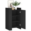vidaXL Buffet noir 45x35x75 cm bois d&rsquo;ing&eacute;nierie