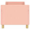 vidaXL Cadre de lit pour tout-petit avec t&ecirc;te de lit Rose 70 x 140 cm