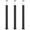 vidaXL Borne lumineuse avec sortie lot de 3 110 cm noire IP44