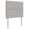 vidaXL Sommier &agrave; lattes de lit matelas LED gris clair 120x190 cm tissu