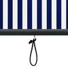 vidaXL Store enrouleur Bleu et Blanc 180 x 250 cm Tissu et Aluminium